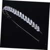 image:imageBeaupretty 1pc Crystal Leaf Headband Zircon Bride Headband Rhinestones Hairband Womens Hair Accessories for Wedding Women