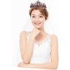 image:imageBeaupretty 1pc Purple Crystal Crown Wedding Hair Crown Bride Delicate Hair Jewelry Delicate Headdress Decorative Wedding Decor Fashion Women Tiara