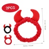 image:imageBeaupretty 2 Pack Spa Headband for Women Devil Horns Facial Headband for Face Wash amp Makeup Soft Hair Band Black Red