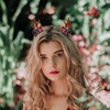 image:imageBeaupretty 2 Pairs Reindeer Antler Hair Clips Floral Elk Horn Hair Barrettes Christmas Hair Accessories for Girls Teens Dress Up Partyflower
