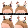 image:imageBeaupretty 2 Pairs Reindeer Antler Hair Clips Floral Elk Horn Hair Barrettes Christmas Hair Accessories for Girls Teens Dress Up Partyfruite