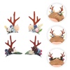 image:imageBeaupretty 2 Pairs Reindeer Antler Hair Clips Floral Elk Horn Hair Barrettes Christmas Hair Accessories for Girls Teens Dress Up Partyfruite