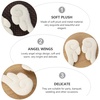 image:imageBeaupretty 2 Pairs of Angel Wings Hair Clips Cartoon Hair Clips Cute Plush Hairpins Leather Hair Barrettes Hair Accessories for Women Girls White and Pink