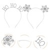 image:imageBeaupretty 2 Pieces Christmas Headbands Glitter Snowflake Headbands Hair Xmas Rhinestone Snowflake Hairbands Christmas Hair Accessories
