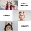 image:imageBeaupretty 2 Pieces Deer Antlers Headband Reindeer Antler Headpiece Lovely Delicate Elk Horn Headband Cute Deer Ears Christmas Hair Accessories for Women Girls