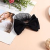 image:imageBeaupretty 2 Pieces Hair Snood Net Barrette Mesh Clip Elastic Butterfly Bun Bow Headdress for Lady Women Dance Office Black1 Count Pack of 2