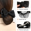 image:imageBeaupretty 2 Pieces Hair Snood Net Barrette Mesh Clip Elastic Butterfly Bun Bow Headdress for Lady Women Dance Office Black1 Count Pack of 2