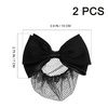 image:imageBeaupretty 2 Pieces Hair Snood Net Barrette Mesh Clip Elastic Butterfly Bun Bow Headdress for Lady Women Dance Office Black1 Count Pack of 4