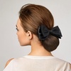 image:imageBeaupretty 2 Pieces Hair Snood Net Barrette Mesh Clip Elastic Butterfly Bun Bow Headdress for Lady Women Dance Office Black1 Count Pack of 4