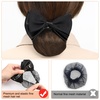 image:imageBeaupretty 2 Pieces Hair Snood Net Barrette Mesh Clip Elastic Butterfly Bun Bow Headdress for Lady Women Dance Office Black1 Count Pack of 4