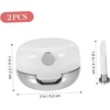 image:imageBeaupretty 2 Pieces Plastic Lips Balm Jars Empty Lip Mask Holder Box with Silicone Lip Brush Mirror Refillable Lipstick Pot for Home Travel