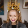 image:imageBeaupretty 2024 Happy New Year Headband Glitter Star Headband 2024 Hair Clasp 2024 New Year Eve Headwear Christmas Hair AccessoriesGoldGold