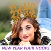 image:imageBeaupretty 2024 Happy New Year Headband Glitter Star Headband 2024 Hair Clasp 2024 New Year Eve Headwear Christmas Hair AccessoriesGoldGold