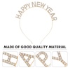 image:imageBeaupretty 2025 Happy New Year Headband Glitter Party Headpieces Decorative Christmas Party Headdress for Kids GirlsGolden
