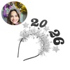 image:imageBeaupretty 2026 New Year Party Headband with Glitter Sliver Stars Hair Hoop Festival Accessories for Women Holiday CelebrationsSilver