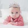 image:imageBeaupretty 2PCS Baby Girls Crystal Crown Tiara Hair Belt Headband Soft Headwrap Princess Headpiece Children Hair Accessories for Birthday Party Photography SilverGold