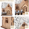 image:imageBeaupretty 2PCS Wooden Christmas Houses Luminous Gingerbread House Christmas Decor Tiny Ornaments for Indoor