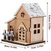 image:imageBeaupretty 2PCS Wooden Christmas Houses Luminous Gingerbread House Christmas Decor Tiny Ornaments for Indoor