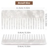 image:imageBeaupretty 2Pcs Mini Acetate Wide Tooth Comb for Curly Hair 45 Inch Travel Size Pocket Detangler for Women Wet and Dry Wavy Hair Styling Tool Marble Pearl