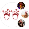 image:imageBeaupretty 2Pcs Valentine S Day Heart Headbands Red Sequin Hair Hoops Party Hair Accessories for Girls Lightweight Durable Hairbands