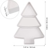 image:imageBeaupretty 2pcs Christmas Tree Serving Tray Platter Dry Fruits Snacks Plates Candy Container for Holiday WhiteWhite