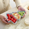 image:imageBeaupretty 2pcs Christmas Tree Serving Tray Platter Dry Fruits Snacks Plates Candy Container for Holiday WhiteWhite