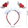 image:imageBeaupretty 2pcs Heart Shaped Headband Red Sequin Love Shaped Head Boppers Glitter Party Hair Accessoires for Holiday Festival Valentines Day Hair Hoops