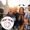 image:imageBeaupretty 2pcs Heart Shaped Headband Red Sequin Love Shaped Head Boppers Glitter Party Hair Accessoires for Holiday Festival Valentines Day Hair Hoops