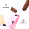 image:imageBeaupretty 2pcs Horn Ears Headband Bull Horns Headband Cow Plush Animals Ears Headwear for Christmas Holiday Costume