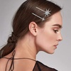 image:imageBeaupretty 2pcs Moon Star Hair Clips Vintage Metal Alloy Rhinestone Bobby Pins Hair Accessories for Women Silver
