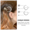 image:imageBeaupretty 2pcs Moon Star Hair Clips Vintage Metal Alloy Rhinestone Bobby Pins Hair Accessories for Women Silver