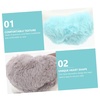 image:imageBeaupretty 2pcs Plush Spa Headband Cute Heart Coral Fleece Makeup Headband Soft Elastic Head Wrap Cosmetic Bow Hair Bands Women Facial Hair Scrunchies for Shower WhiteWhite Blue White Grey