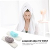 image:imageBeaupretty 2pcs Plush Spa Headband Cute Heart Coral Fleece Makeup Headband Soft Elastic Head Wrap Cosmetic Bow Hair Bands Women Facial Hair Scrunchies for Shower WhiteWhite Blue White Grey