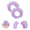 image:imageBeaupretty 2pcs Plush Spa Headband Cute Heart Coral Fleece Makeup Headband Soft Elastic Head Wrap Cosmetic Bow Hair Bands Women Facial Hair Scrunchies for Shower WhiteViolet