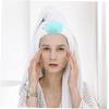 image:imageBeaupretty 2pcs Plush Spa Headband Cute Heart Coral Fleece Makeup Headband Soft Elastic Head Wrap Cosmetic Bow Hair Bands Women Facial Hair Scrunchies for Shower WhiteWhite Blue White Grey