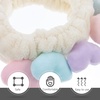 image:imageBeaupretty 2pcs Plush Spa Headband Cute Heart Coral Fleece Makeup Headband Soft Elastic Head Wrap Cosmetic Bow Hair Bands Women Facial Hair Scrunchies for Shower WhiteWhite