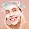 image:imageBeaupretty 2pcs Plush Spa Headband Cute Heart Coral Fleece Makeup Headband Soft Elastic Head Wrap Cosmetic Bow Hair Bands Women Facial Hair Scrunchies for Shower WhiteWhite