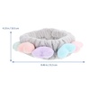 image:imageBeaupretty 2pcs Plush Spa Headband Cute Heart Coral Fleece Makeup Headband Soft Elastic Head Wrap Cosmetic Bow Hair Bands Women Facial Hair Scrunchies for Shower WhiteGrey