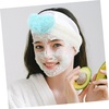 image:imageBeaupretty 2pcs Plush Spa Headband Cute Heart Coral Fleece Makeup Headband Soft Elastic Head Wrap Cosmetic Bow Hair Bands Women Facial Hair Scrunchies for Shower WhiteWhite Blue White Grey