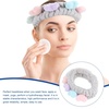 image:imageBeaupretty 2pcs Plush Spa Headband Cute Heart Coral Fleece Makeup Headband Soft Elastic Head Wrap Cosmetic Bow Hair Bands Women Facial Hair Scrunchies for Shower WhiteGrey