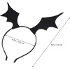 image:imageBeaupretty 3 Pieces Bat Wings Headband Halloween Devil Hair Hoop Black Wings Headpiece for Halloween Party Cosplay Costume