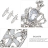 image:imageBeaupretty 3 Pieces Finger Nail Rings Rhinestone Crown Fingernail Rings Fashion Crown Knuckle Nail Rings Decoration Tip for Girls Women