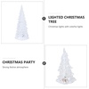 image:imageBeaupretty 3 Pieces Lighted Christmas Tree Figurine Color Changing LED Acrylic Holiday Tree Christmas Table Top Decoration for Centerpieces Window Desk Mantel Gift White
