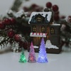 image:imageBeaupretty 3 Pieces Lighted Christmas Tree Figurine Color Changing LED Acrylic Holiday Tree Christmas Table Top Decoration for Centerpieces Window Desk Mantel Gift White