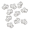 image:imageBeaupretty 30 pcs Accessory Rhinestones Diy Decoration Flatback Back Mini Jewelry Crafts Embellishments Shape Crowns Silver and Cellphone Present Metal Button Tiny MakingSilverx3pcs