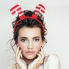 image:imageBeaupretty 3PCS Christmas Candy Cane Headbands Holiday Headpiece Hair Christmas Accessories for Women Girls