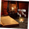 image:imageBeaupretty 3PCS Rotary Candle Holder Spinning Carousel Candlestick Tea Light Holder with Snowflake Xmas Tree Angel Decor for Wedding Christmas Festival Home Silver