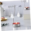 image:imageBeaupretty 3PCS Rotary Candle Holder Spinning Carousel Candlestick Tea Light Holder with Snowflake Xmas Tree Angel Decor for Wedding Christmas Festival Home Silver