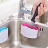 image:imageBeaupretty 3Pack Removable Cleaning Brush Set with Suction Cup for Kitchen Sink Cutlery Fork Chopsticks 433X236X118 Inch Scrubber for Household Cleaning