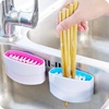 image:imageBeaupretty 3Pack Removable Cleaning Brush Set with Suction Cup for Kitchen Sink Cutlery Fork Chopsticks 433X236X118 Inch Scrubber for Household Cleaning